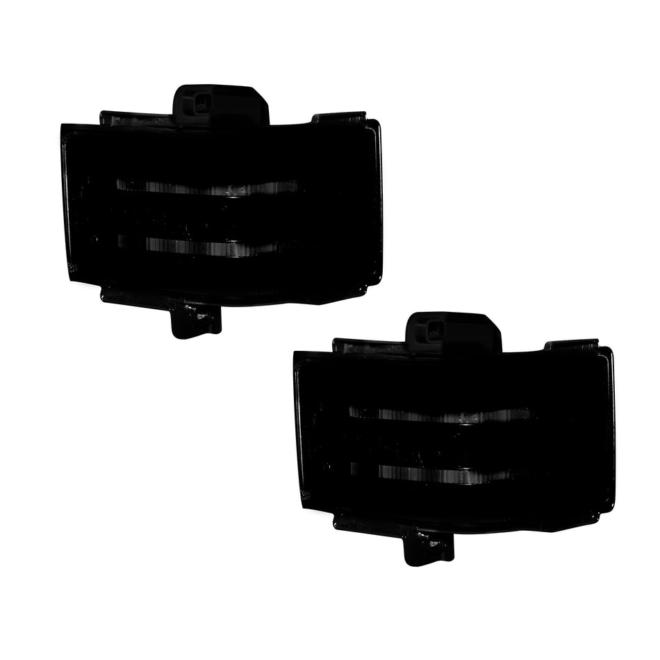 Ford F250/F350/F450 17-19 Super Duty Side Mirror Lenses LED in Smoked