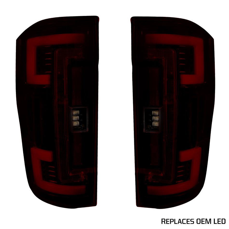 Ford Super Duty F250/350/450/550 17-19 Tail Lights OLED in Smoked